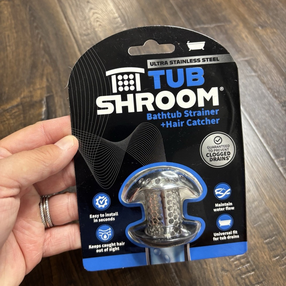 TubShroom Ultra Drain Protector Hair Catcher Strainer in Stainless Steel (New!)